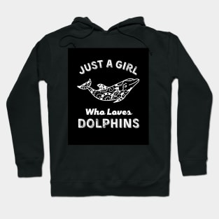 Juste une fille qui aime les dauphins Poster Hoodie